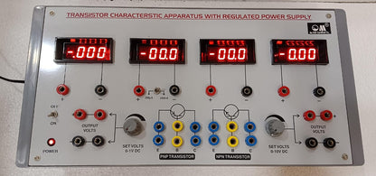 NPN/PNP Transistor Characteristics Apparatus (4 Digital Meters)