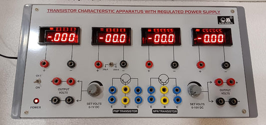 NPN/PNP Transistor Characteristics Apparatus (4 Digital Meters)
