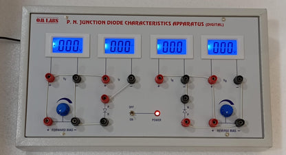 PN Junction diode Ch. App. (4 Digital Meters & outside wire connection)