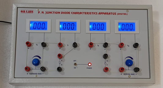 PN Junction diode Ch. App. (4 Digital Meters & outside wire connection)