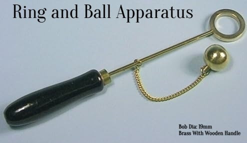 Ring and Ball Apparatus with Plastic Handle