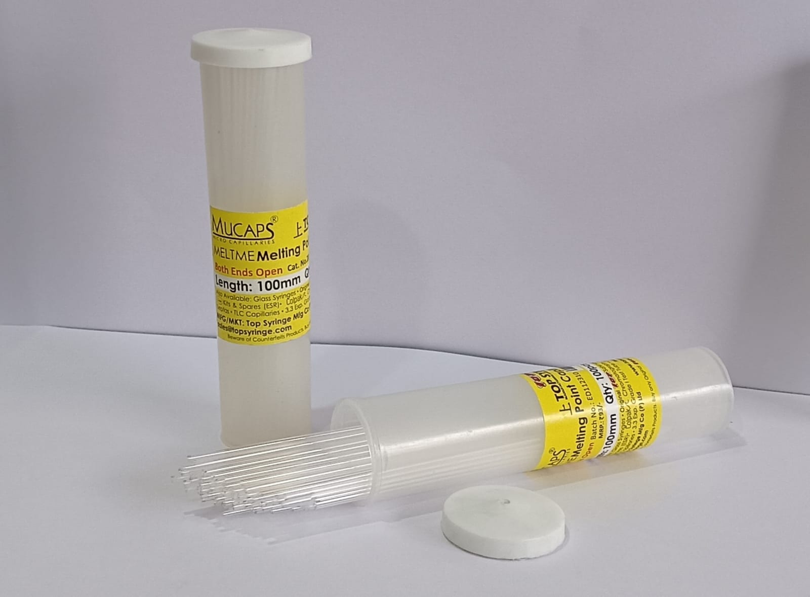 Capillary Melting Point Tubes – Both end Open | 1 box contains 100 pie ...