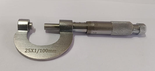 Screw Gauge Micro meter | Size: 25x1/100mm | Stainless Steel