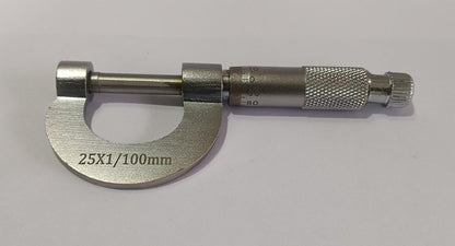 Screw Gauge Micro meter | Size: 25x1/100mm | Stainless Steel