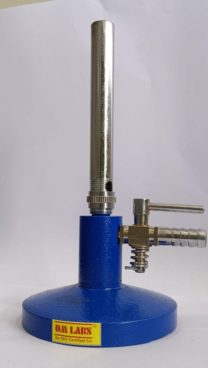 Bunsen Burner With Stopcock Heavy Base & Brass Pipe