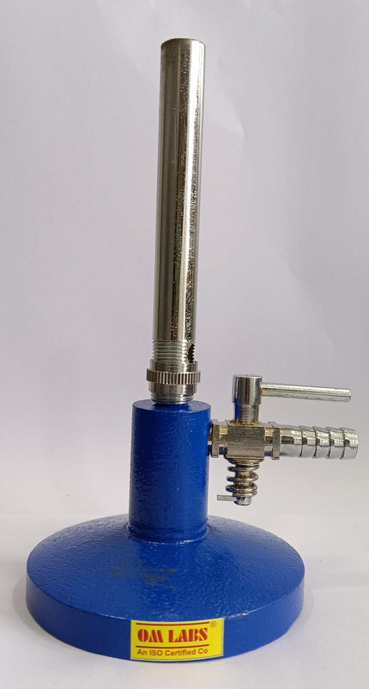 Bunsen Burner With Stopcock Heavy Base & Brass Pipe