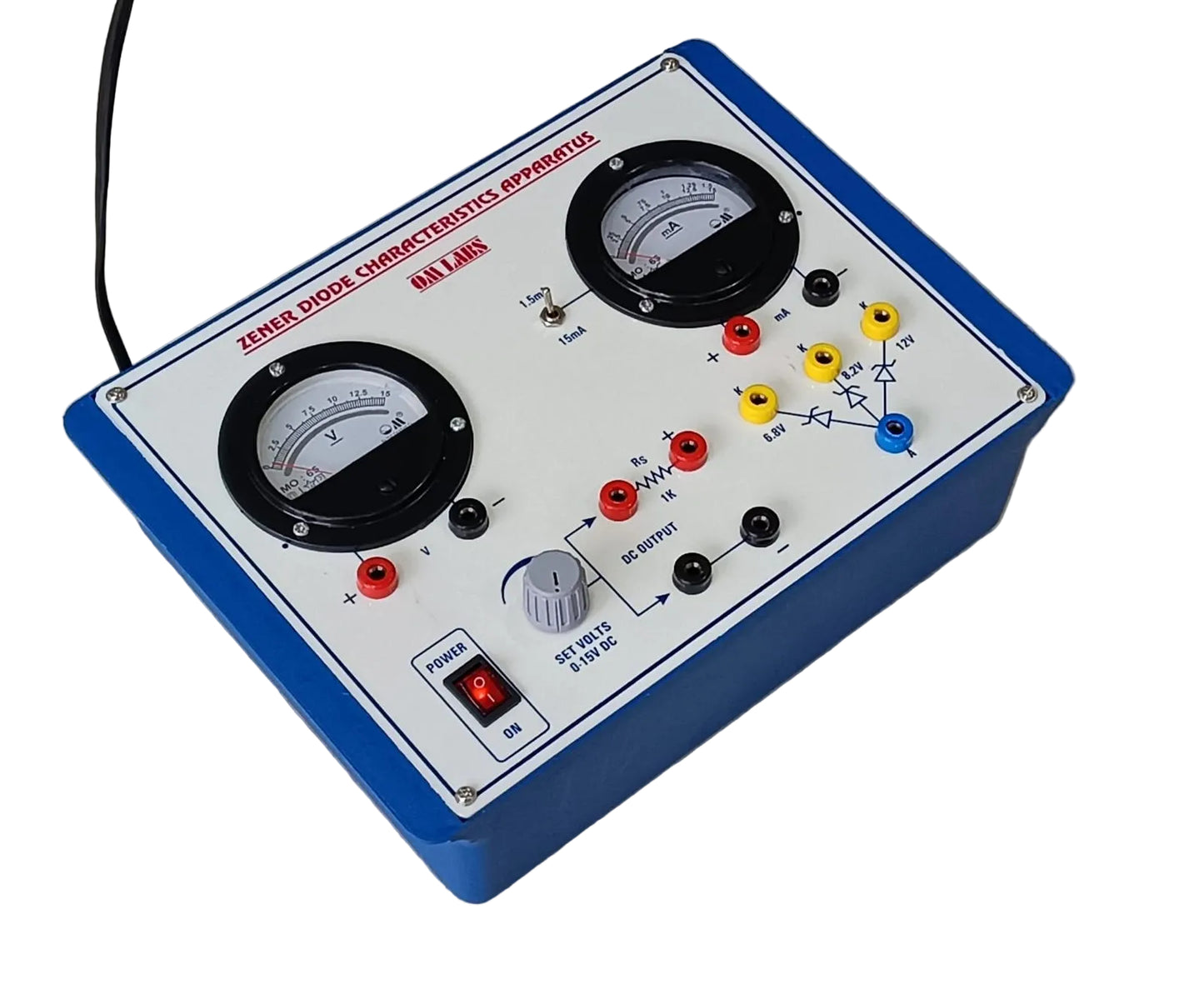 Zener Diode Characteristics Apparatus | 2 Round Meter