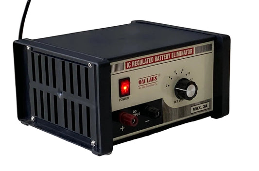 IC Regulated Battery Eliminator 2-12V/3ADC | Large Plastic Box