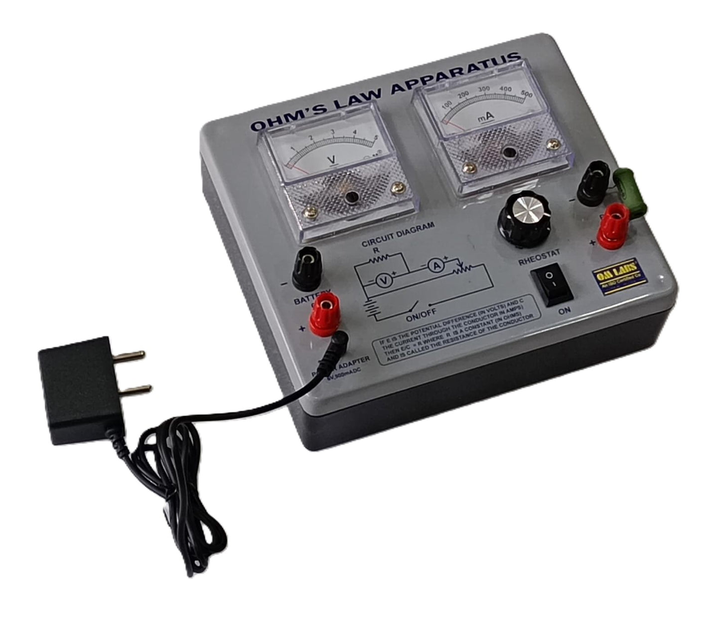 Ohm’s Law Apparatus With Adapter