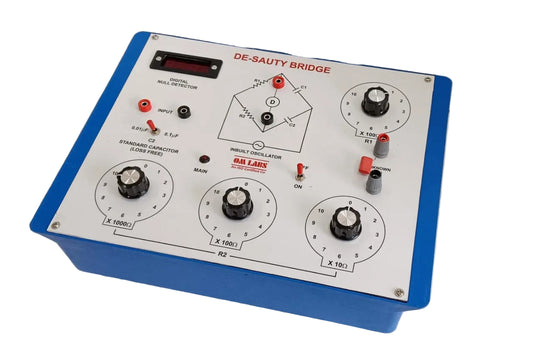 De-Sauty Bridge with Null detector & Oscillator with Plastic Box