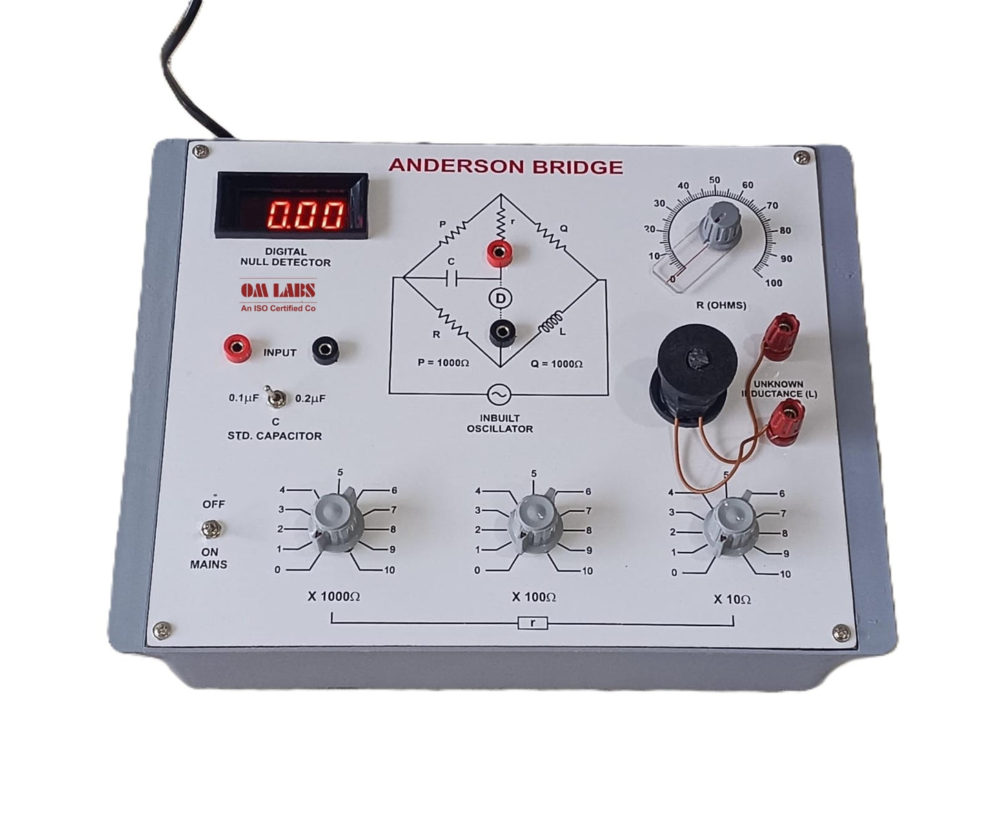 Anderson Bridge with Null detector & Oscillator (Plastic Box)