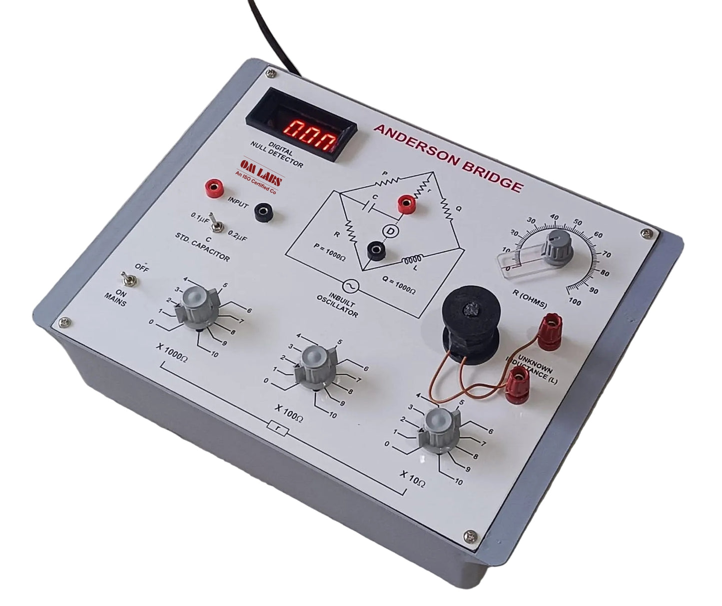 Anderson Bridge with Null detector & Oscillator (Plastic Box)