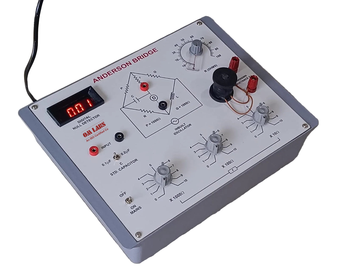 Anderson Bridge with Null detector & Oscillator (Plastic Box)