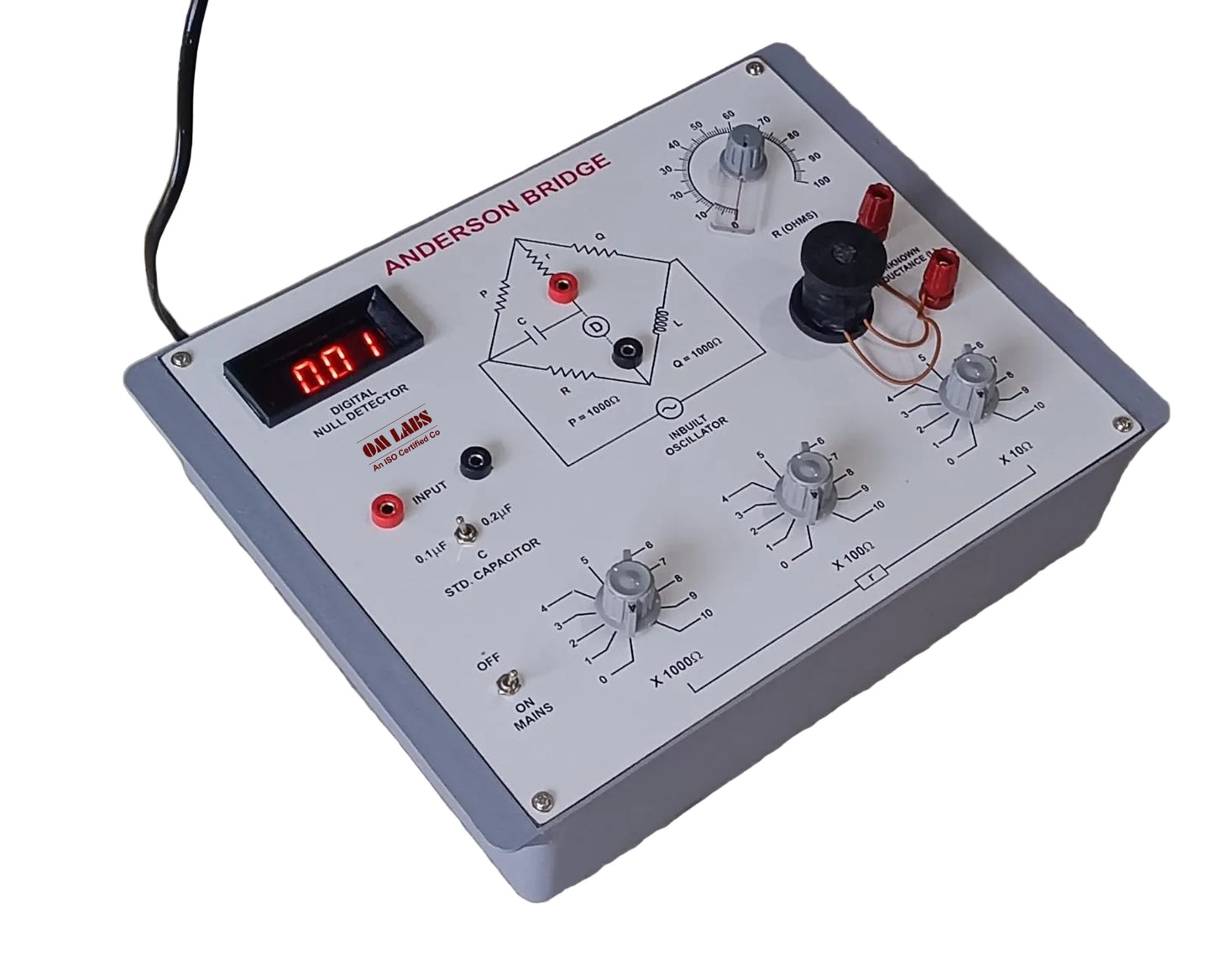 Anderson Bridge with Null detector & Oscillator (Plastic Box)
