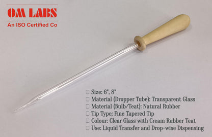 Glass Dropper With Rubber Teat | Set Of 10