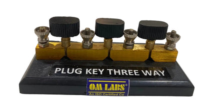 Plug Key Three Way | 9mm Brass Block