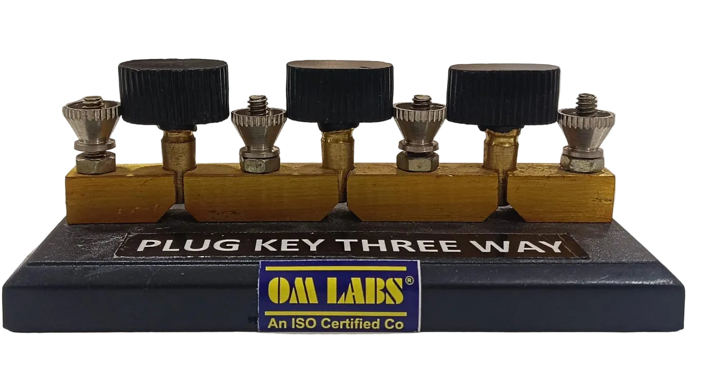 Plug Key Three Way | 9mm Brass Block