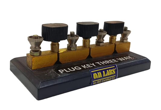 Plug Key Three Way | 9mm Brass Block