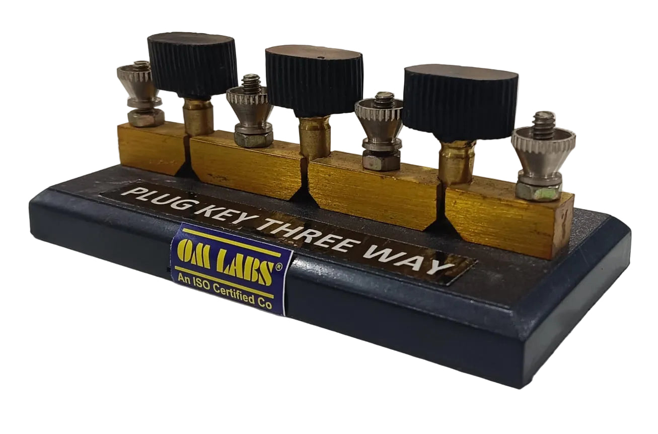 Plug Key Three Way | 9mm Brass Block