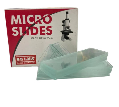 Plain Slides | Microscope Slide (Glass) 75x 25mm  1Set of 50 Pcs, (Pack. of 1 Pcs
