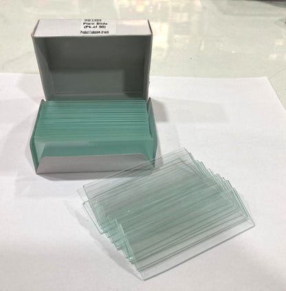 Plain Slides | Microscope Slide (Glass) 75x 25mm  1Set of 50 Pcs, (Pack. of 1 Pcs