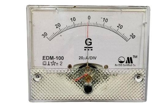 DC GALVANOMETER (MODEL EDM-100 RECTANGULAR PANEL METER)