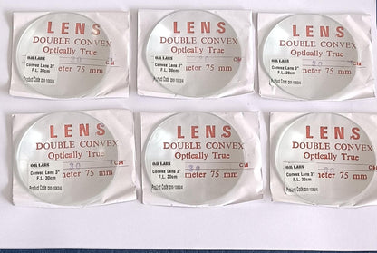 Convex Len's Size: 3"/75mm | Set Of 6 Pcs
