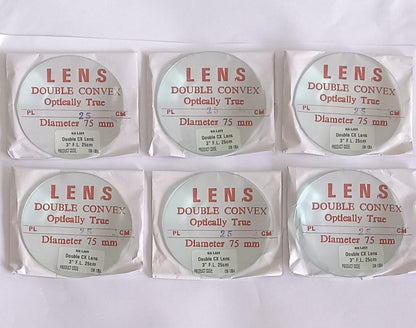 Convex Len's Size: 3"/75mm | Set Of 6 Pcs