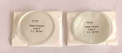 Plano Lens Concave & Convex 2" Focal Lenght 30cm | Set Of 6