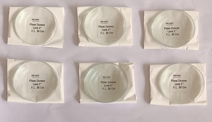 Plano Lens Concave & Convex 2" Focal Lenght 30cm | Set Of 6