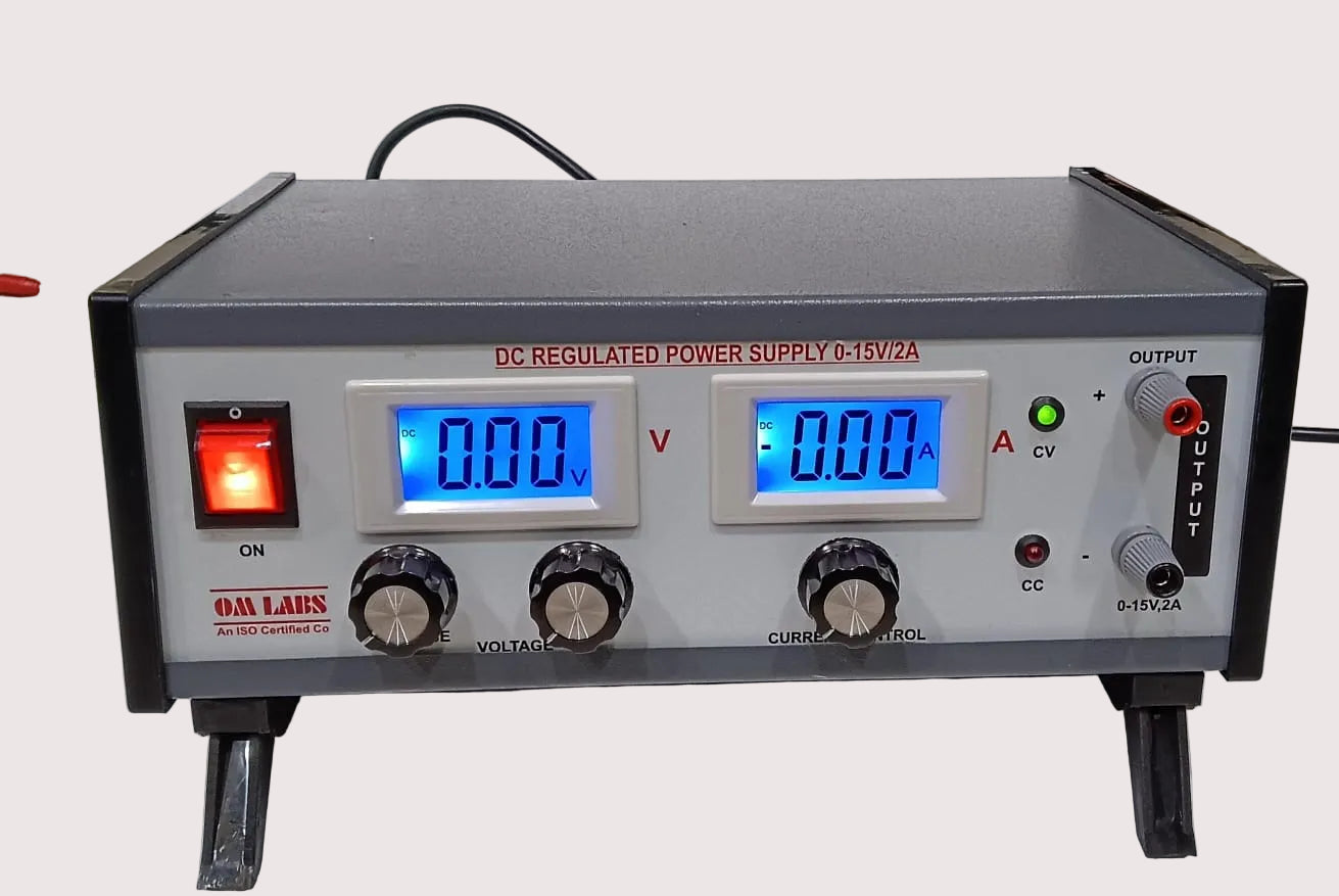 DC Regulated Power Supply With 2 Digital Meters (0-15V/2A DC)