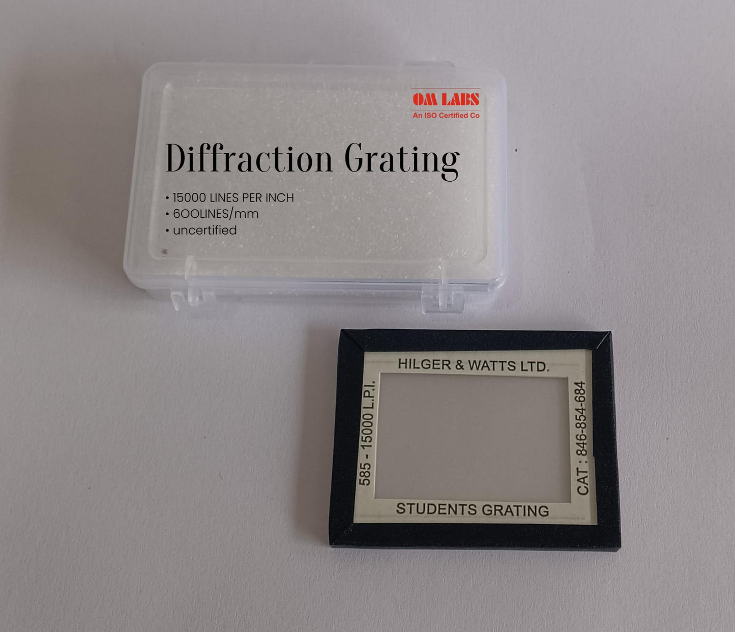 Diffraction Gratings 15000 Lines Per Inch (600 Lines/mm)