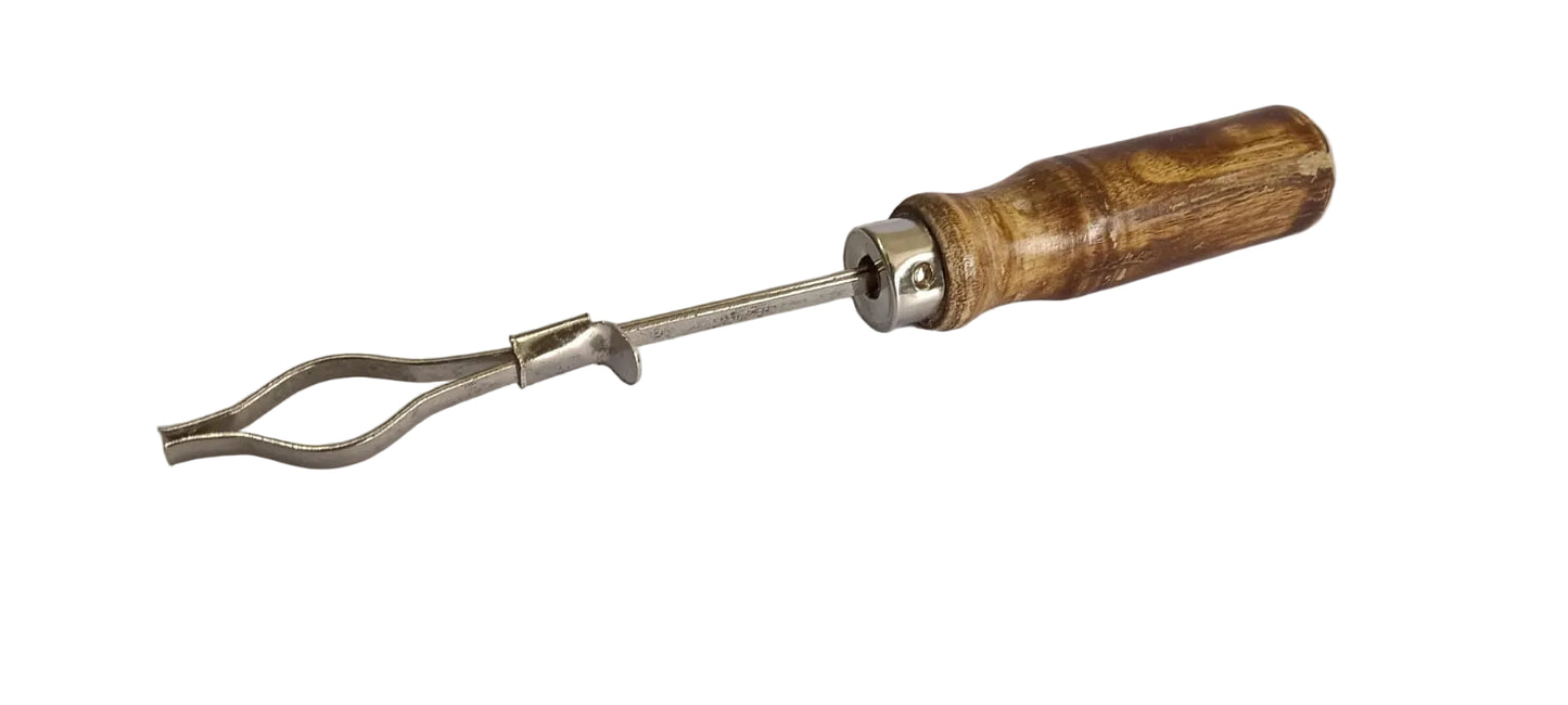 Test Tube Holder Iron C.P. with Wooden Handle | Set Of 12 Pcs