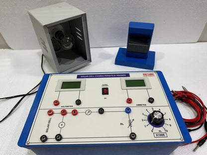 Solar Cell Characteristics Trainer with light source Complete Setup | 2 Digital Meter