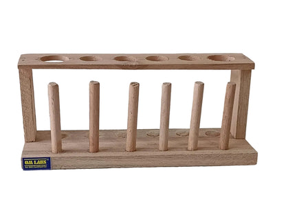 Test Tube Stand 6 Hole Wooden Pack of 2
