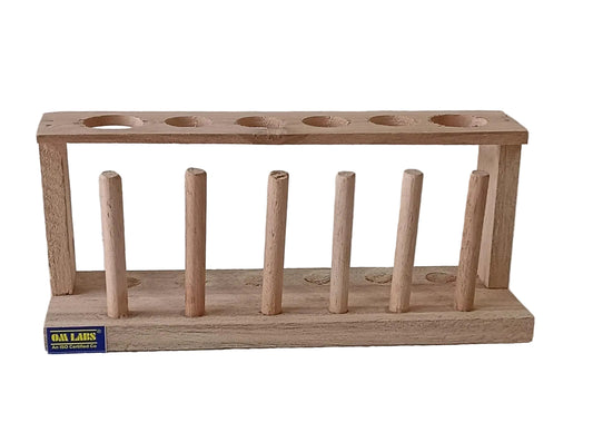 Test Tube Stand 6 Hole Wooden Pack of 2