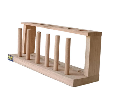 Test Tube Stand 6 Hole Wooden Pack of 2