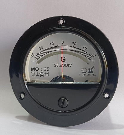 DC GALVANOMETER (MODEL MO-65 ROUND PANEL METER)