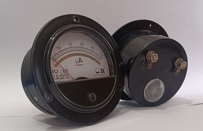 DC MICROAMMETER (MODEL MO-65 ROUND PANEL METER)