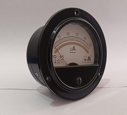 DC MICROAMMETER (MODEL MO-65 ROUND PANEL METER)