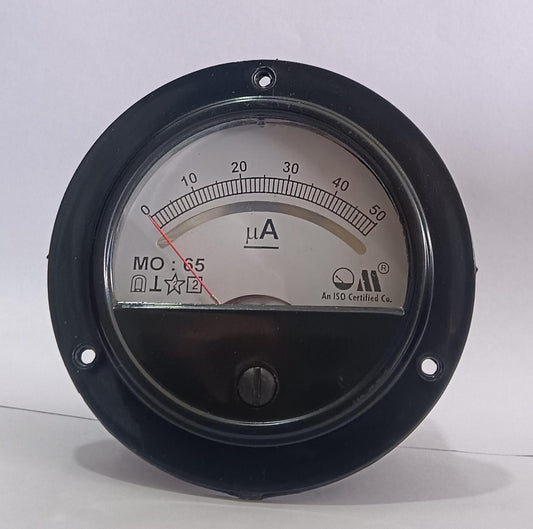 DC MICROAMMETER (MODEL MO-65 ROUND PANEL METER)