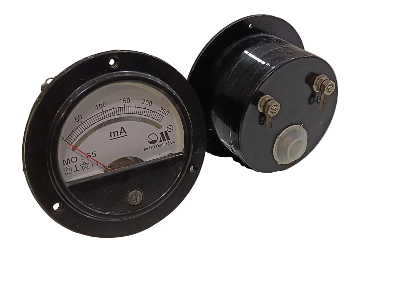 DC MILLIAMMETERS MO-65 ROUND PANEL METER