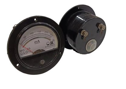 DC MILLIAMMETERS MO-65 ROUND PANEL METER