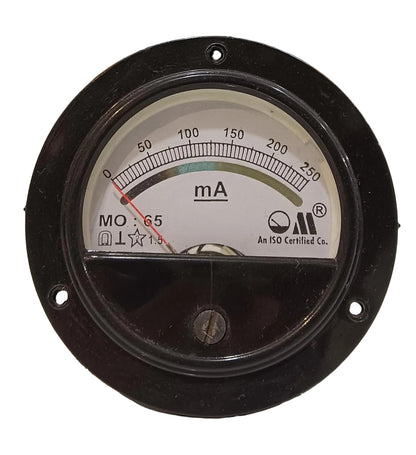 DC MILLIAMMETERS MO-65 ROUND PANEL METER