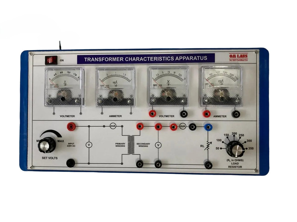 Transformer Characteristics Apparatus ( Analog Meters) P. Box