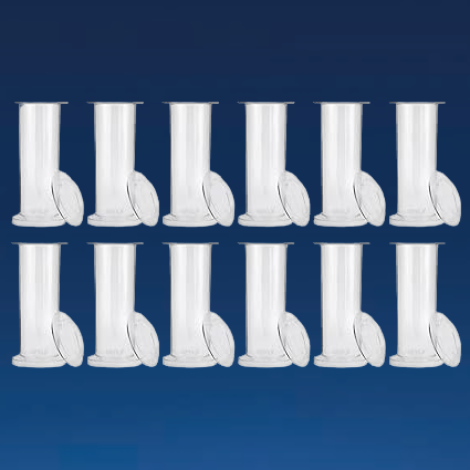 Specimen Jar | Gas Jar Set | Brand : Poly Lab | Set Of 12 Pcs