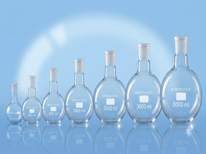 Flask Boiling Round Bottom With Socket Set Borosilicate Glass  | Laboratory Glassware