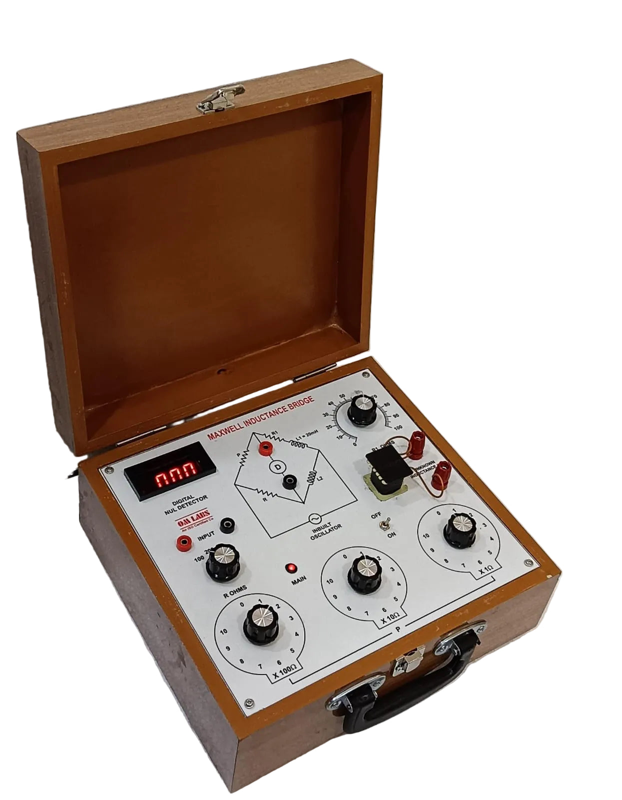 Maxwell Inductance Bridge with Null Detector & Oscillator With