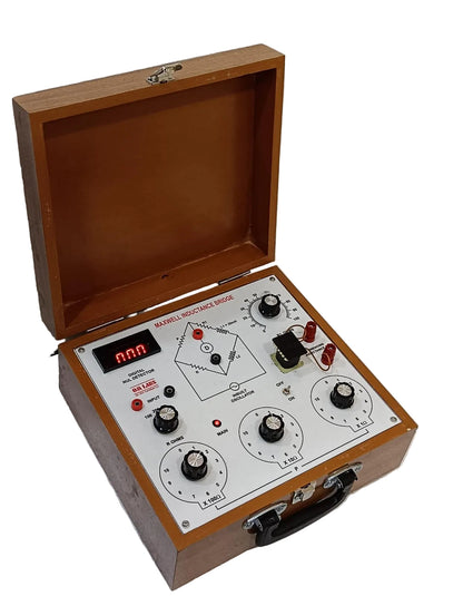 Maxwell Inductance Bridge with Null Detector & Oscillator With Wooden Box