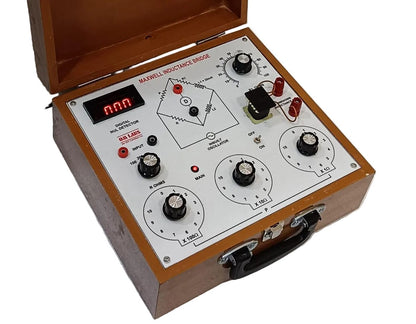 Maxwell Inductance Bridge with Null Detector & Oscillator With Wooden Box